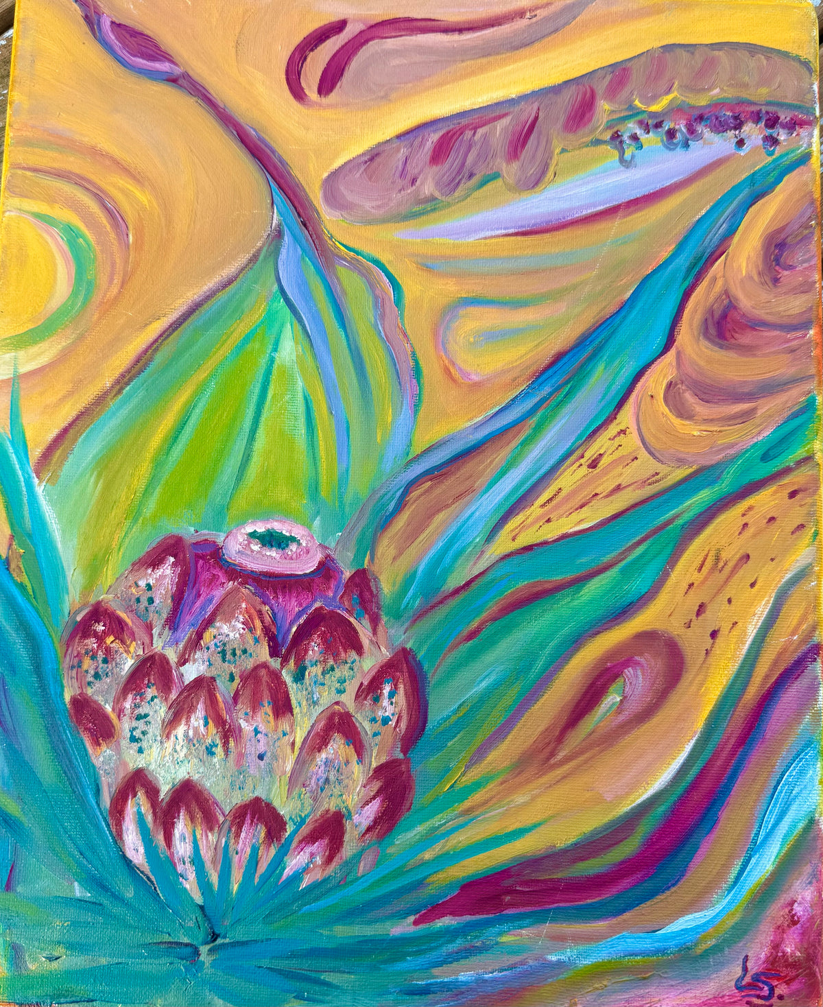 Pineapple Delight (oil painting)